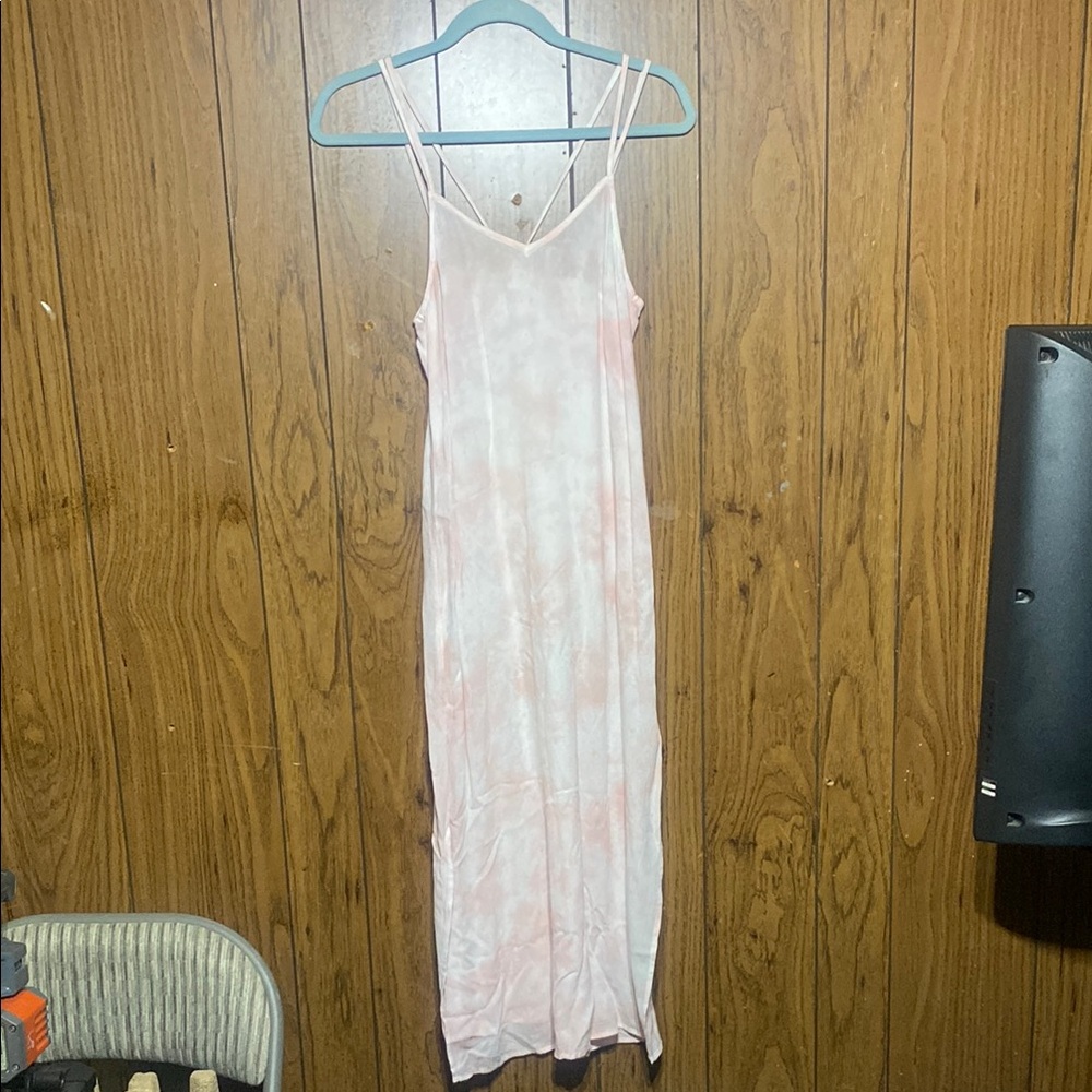 Aerie Pink Tie-Dye Maxi Dress